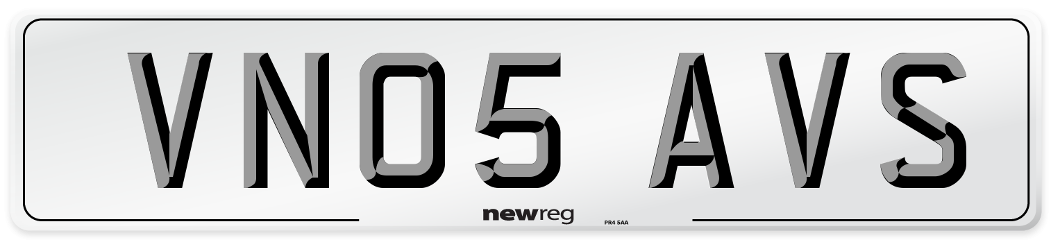 VN05 AVS Number Plate from New Reg